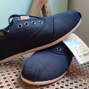 Toms Women Cordone Black Canvas